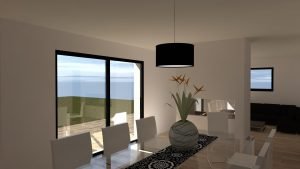 Plan d'un salon en 3D